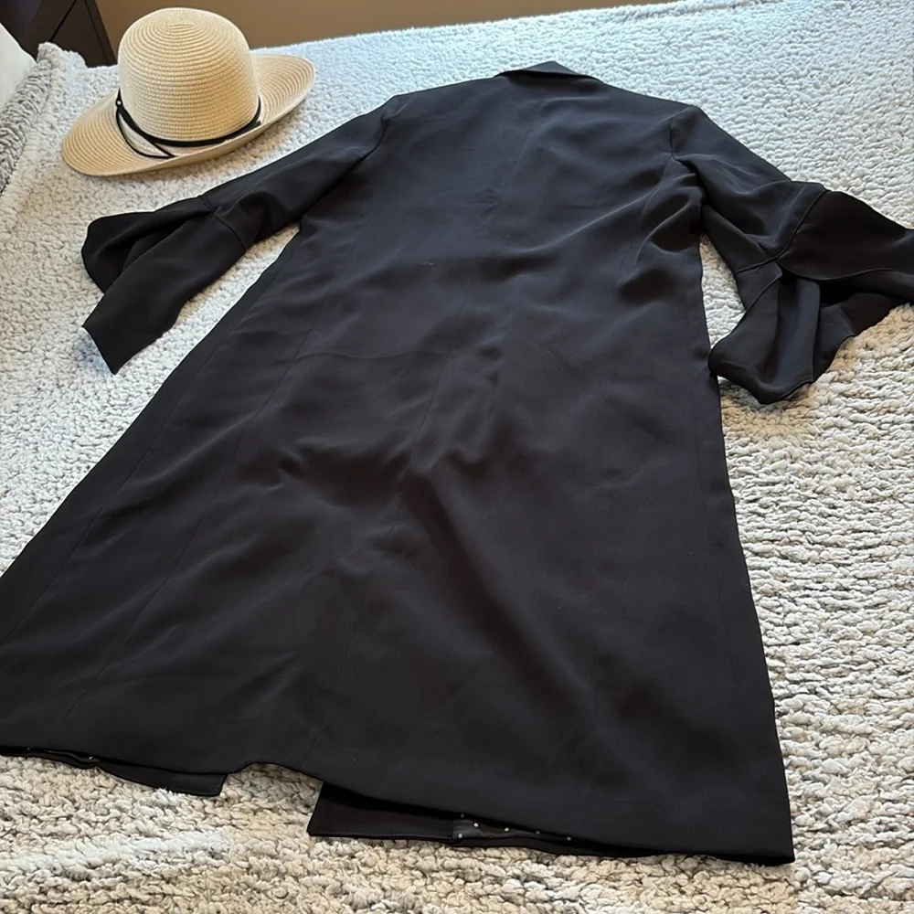 Dixie Elegant Black Long Coat. - Picture 7 of 11